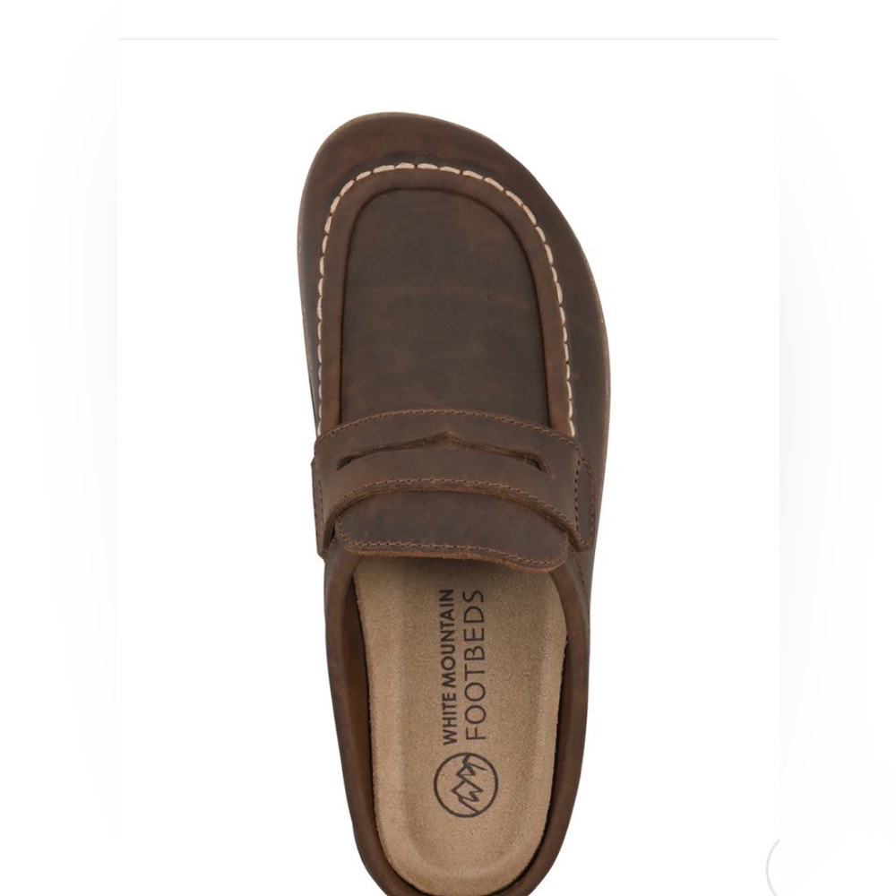 White Mountain Men's Dark Brown Slip-On Loafers